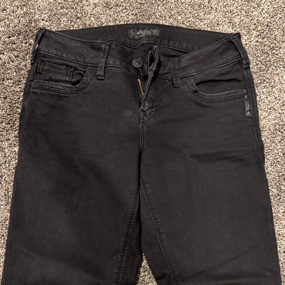 Silver Jeans Women's Black Skinny Jeans - Picture 2 of 3